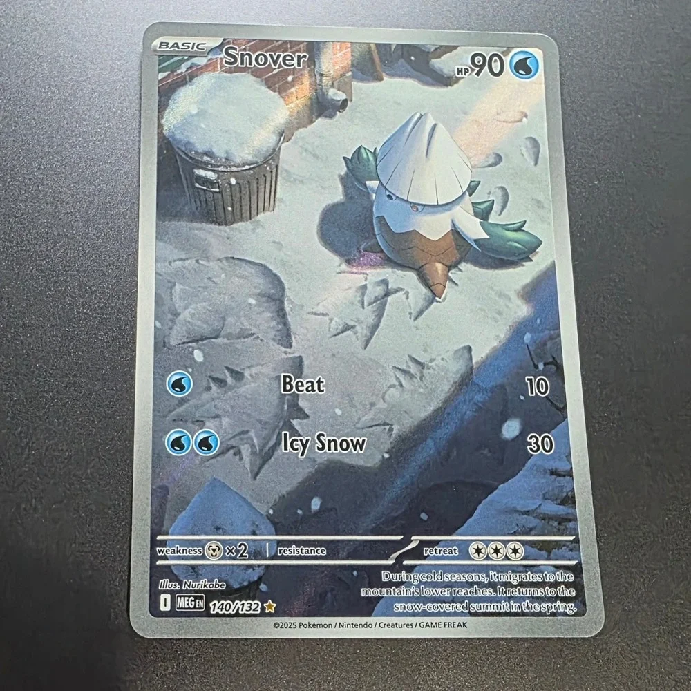Snover 140/132 MEG Illustration Rare Full Art Holo Pokemon Card NM